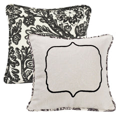 Augusta Embroidered Toile Throw Pillow, 18" x 18", 1PC