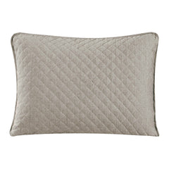 Anna Diamond Quilted Pillow Sham Set, 21" x 34", Taupe, 2PC