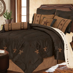 Laredo Comforter Set, Full, Chocolate, 6PC
