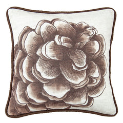 Pinecone Water Print Pillow, 18" x 18", 1PC