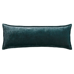 Stella Faux Silk Velvet Long Lumbar Pillow, 14" x 42", Storm Blue, 1PC