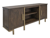 Onix - 2 Door TV Stand - Mahogany Brown