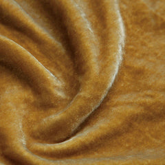 Stella Faux Silk Velvet Ruffled Dutch Euro Pillow, 27" x 39", Saffron, 1PC