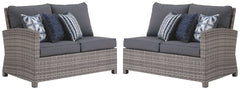 Salem Beach - Dark Gray - 5 Pc. - Sectional Lounge Set