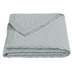 Linen Cotton Diamond Quilt, King, Seaglass, 1PC