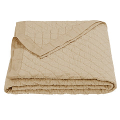 Linen Cotton Diamond Quilt, Full/Queen, Khaki, 1PC
