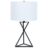 Mirio - Drum Shade Metal Bedside Table Lamp - Black