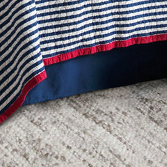 Canvas Bed Skirt, Full, Navy, 1PC