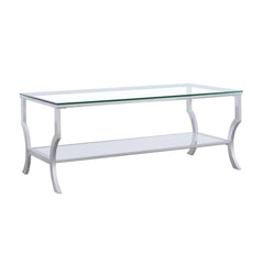 Saide - Rectangular Glass Top Coffee Table - Chrome