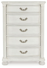 Montelaine - Antique White - Five Drawer Chest