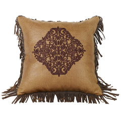 Las Cruces Embroidered Demask Toss Pillow, 18" x 18", 1PC