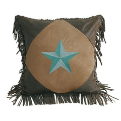 Laredo Diamond Shape Star Pillow, 18" x 18", Turquoise, 1PC