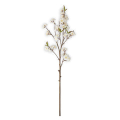 36" White Cherry Blossom Spray