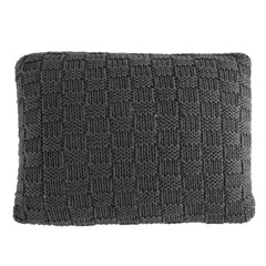 Chess Knit Dutch Euro Pillow, 28" x 38", Slate, 1PC