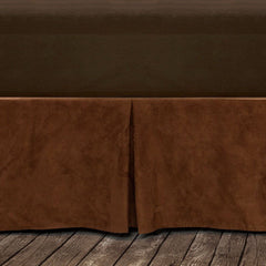 Copper Faux Suede Bed Skirt, Queen, 1PC