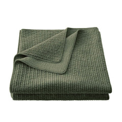 Stonewashed Cotton Velvet Quilt, King, Fern Green, 1PC