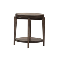 Penton - Oval Chair Side Table - Dark Brown