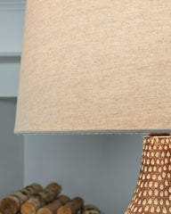 Laelman - Brown / Gray - Poly Table Lamp (Set of 2)