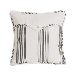 Prescott Linen Weave Envelope Pillow, 18" x 18", Black, 1PC