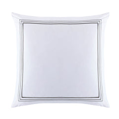 Embroidered Border Euro Sham, 27" x 27", Gray, 1PC