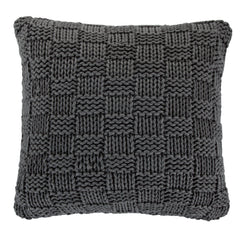 Chess Knit Euro Pillow, 27" x 27", Slate, 1PC