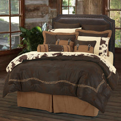Barbwire Comforter Set, Twin, Chocolate, 5PC