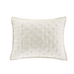 Stella Faux Silk Velvet Pillow Sham, 21" x 27", Stone, 1PC
