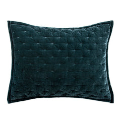 Stella Faux Silk Velvet Pillow Sham, 21" x 27", Storm Blue, 1PC