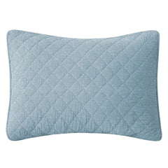 Stonewashed Cotton Gauze Pillow Sham, 21" x 27", Mineral Blue, 1PC