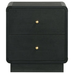 Cavelle - 2-Drawer Nightstand Bedside Table - Black