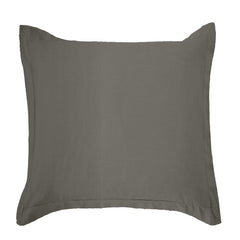 Luna Washed Linen Tailored Euro Sham, 27" x 27", Slate, 1PC