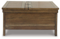 Moriville - Grayish Brown - Lift Top Cocktail Table