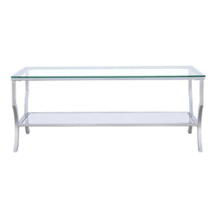 Saide - Rectangular Glass Top Coffee Table - Chrome