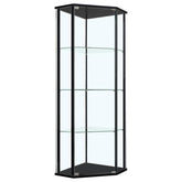 Zenobia - 4-Shelf Curio Cabinet Display Case - Black
