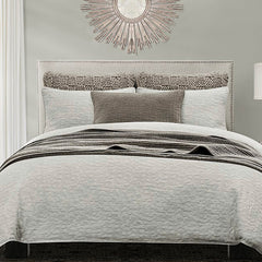 Porto Matelassé Duvet Cover Set, Twin, Light Taupe, 2PC