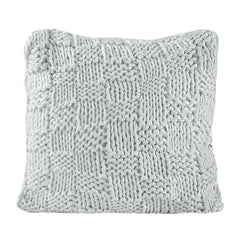 Chess Knit Euro Sham, 27" x 27", Gray, 1PC