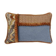 Pieced Ruffle Detailed Pillow, 12" x 19", 1PC