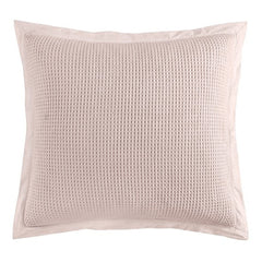 Stonewashed Cotton Waffle Weave Euro Sham, 27" x 27", Blush, 1PC