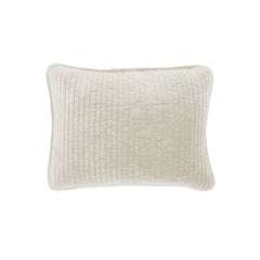 Stonewashed Cotton Velvet Boudoir Pillow, 12" x 16", Vintage White, 1PC