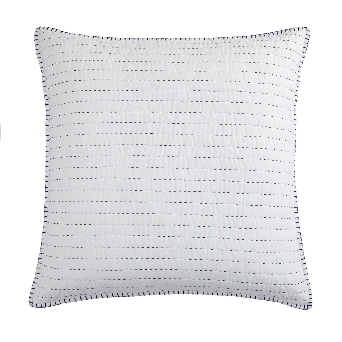 Indigo Hand-Stitched Euro Sham, 27" x 27", 1PC