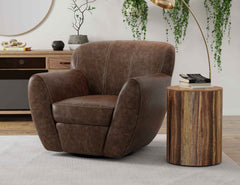 Tamesis - Swivel Accent Chair Armchair - Chocolate Brown