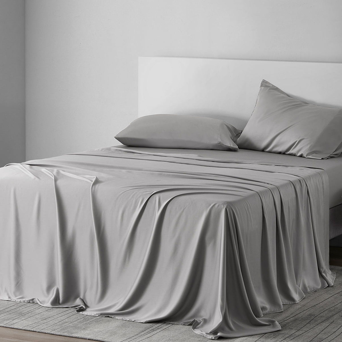 Lyocell Sheet Set, Queen, Gray, 4PC
