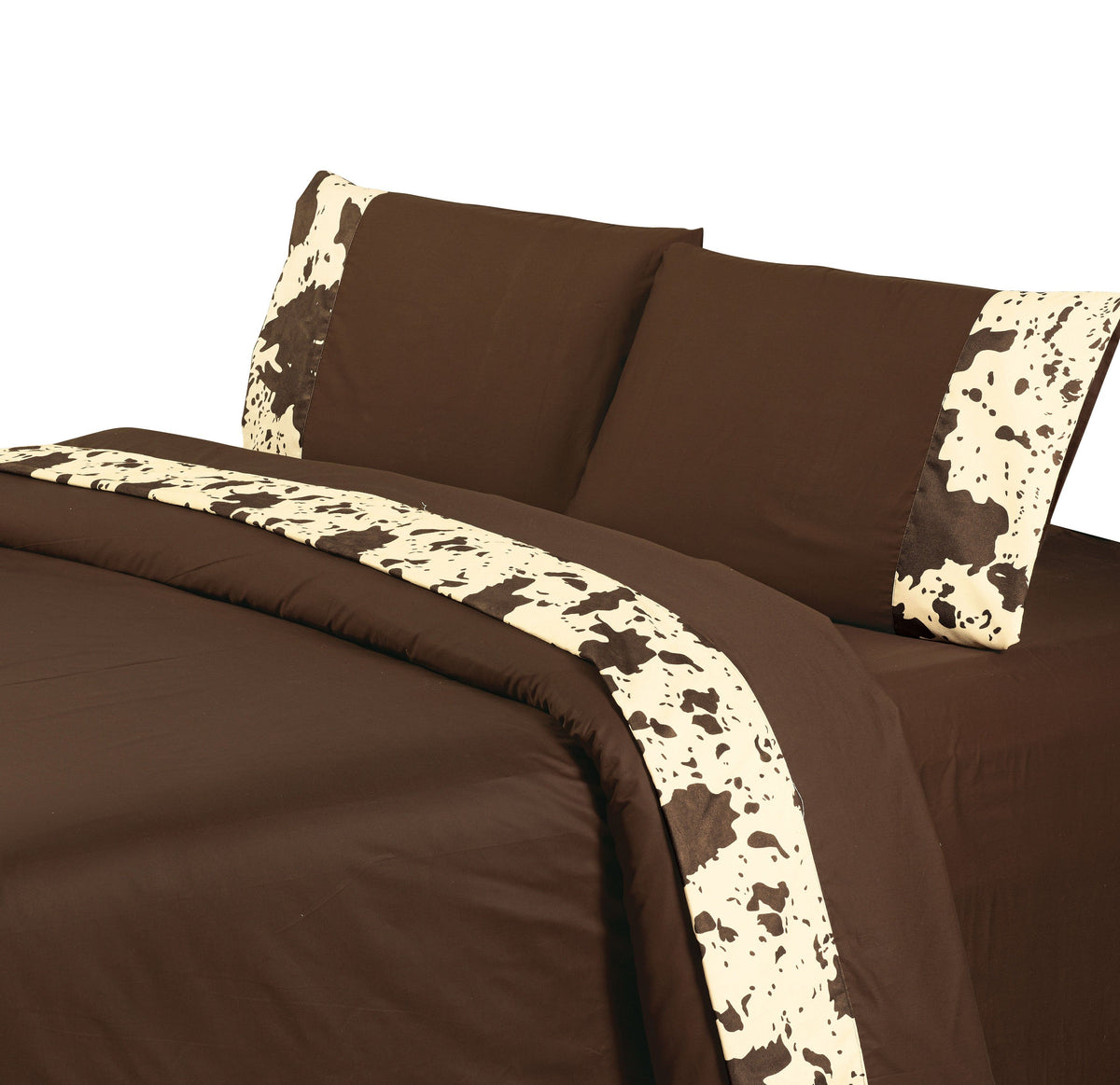 350TC Cowhide Sheet Set, Queen, Chocolate, 4PC