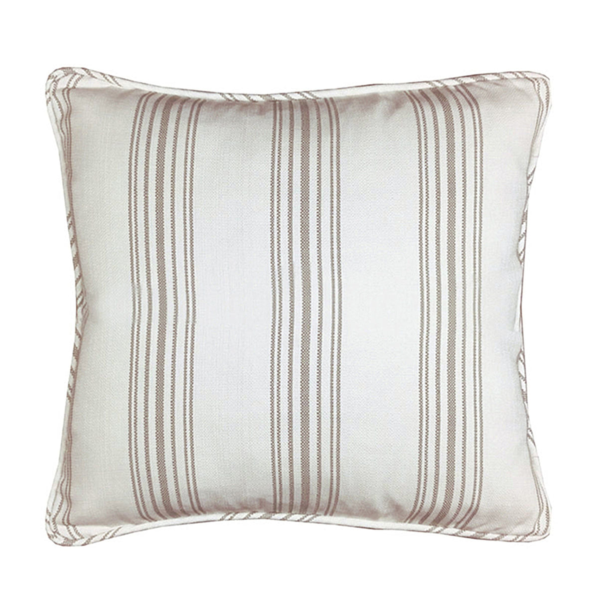 Gramercy Striped Euro Sham, 27" x 27", Taupe, 1PC