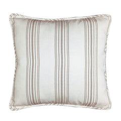 Gramercy Striped Euro Sham, 27" x 27", Taupe, 1PC