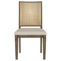 Matisse - Woven Rattan Back Dining Side Chair Brown (Set of 2) - Light Brown