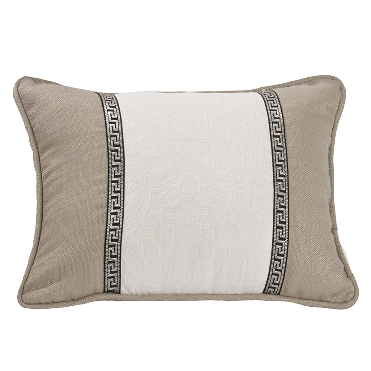 Augusta Trimmed Matelassé Oblong Pillow, 16" x 21", 1PC