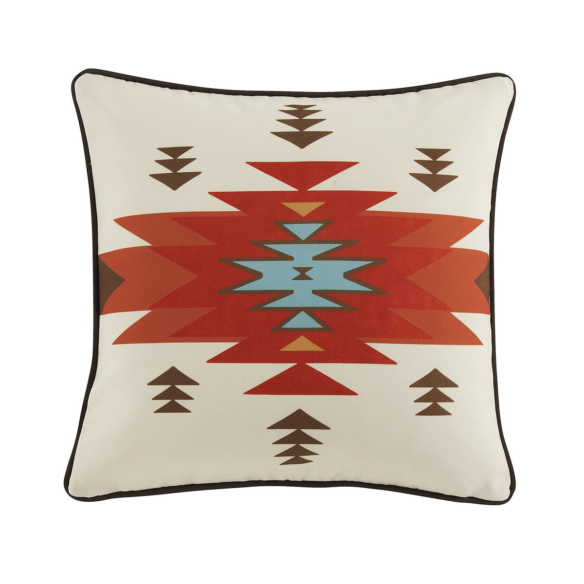 Del Sol Indoor/Outdoor Pillow, 20" x 20", Red, 1PC, 2 MOQ