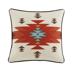 Del Sol Indoor/Outdoor Pillow, 20" x 20", Red, 1PC, 2 MOQ