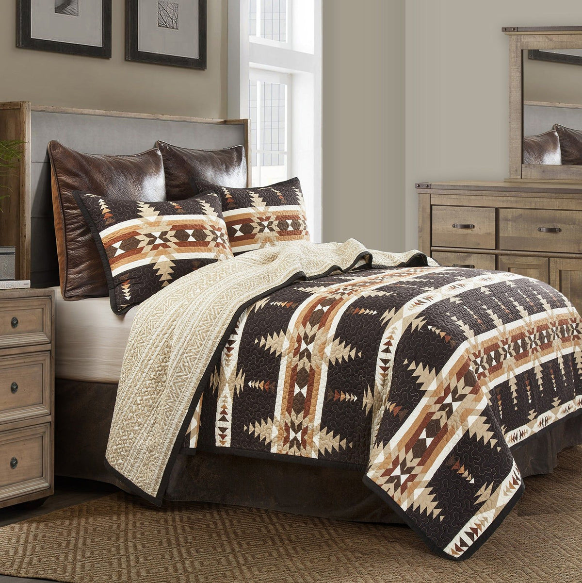 Yosemite Reversible Quilt Set, King, 3PC